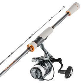 VEVOR Rod and Fishing Reel Combo, IM6 Fiberglass & Carbon Fiber Spinning Rod and Reel Combo, Bass Fishing Pole with 6.5 ft Two-Piece Rods