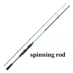 Lure Fishing Rod 180 Cm-6 Ft Carbon Fiber Casting Spinning Rod 2 Section Pole Bass (Option: Defaulttitle)