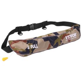 VEVOR Manual Inflatable Belt Pack for Adults, 105N Buoyancy, Over 80 Pounds and Up to 59 in Waist Adjustable (Color: Green)