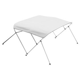 VEVOR 3 Bow Boat Bimini Tops, 600D Polyester Canopy with Aluminum Alloy Frame, Waterproof & Sun Shade Boat Awning Canopy with Storage Bag (Default: Default)