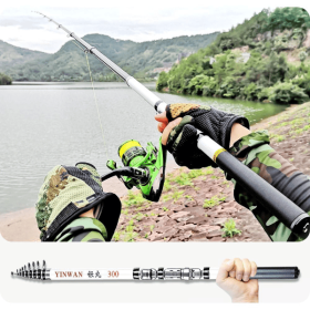 Spinning Rod Rock Fishing Carbon Fiber Mini Telescopic Portable 1.8M (title: default title)