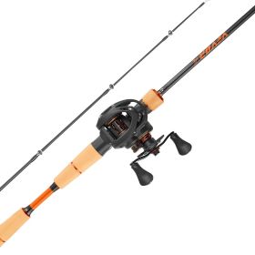 VEVOR Rod and Fishing Reel Combo, IM7 Carbon Fiber Baitcasting Rod and Reel Combo, Bass Fishing Pole with 6+1 BB System, 7.0:1 Gear Ratio, Cork H (Default: Default)